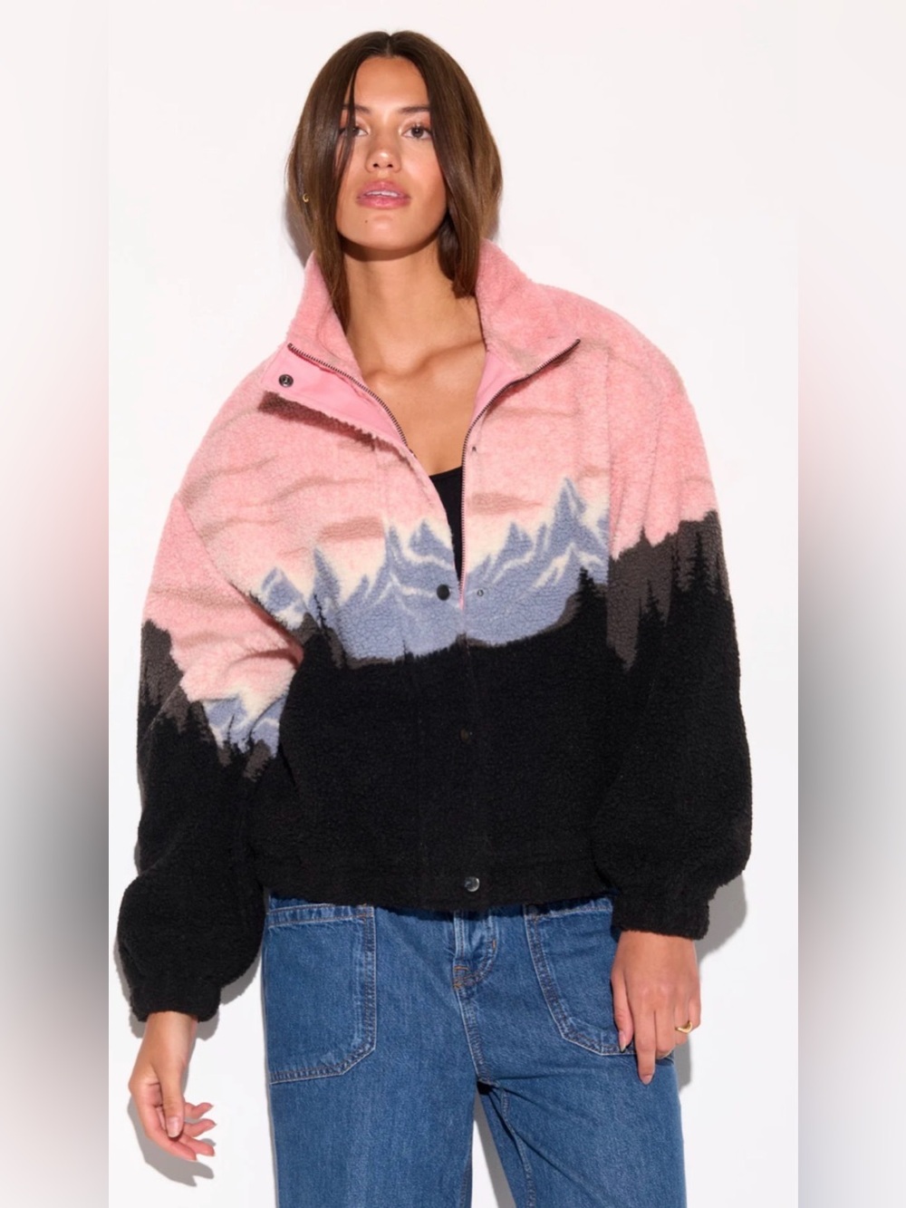 Spiritual Gangster Dawn Amari Sherpa Fleece Jacket